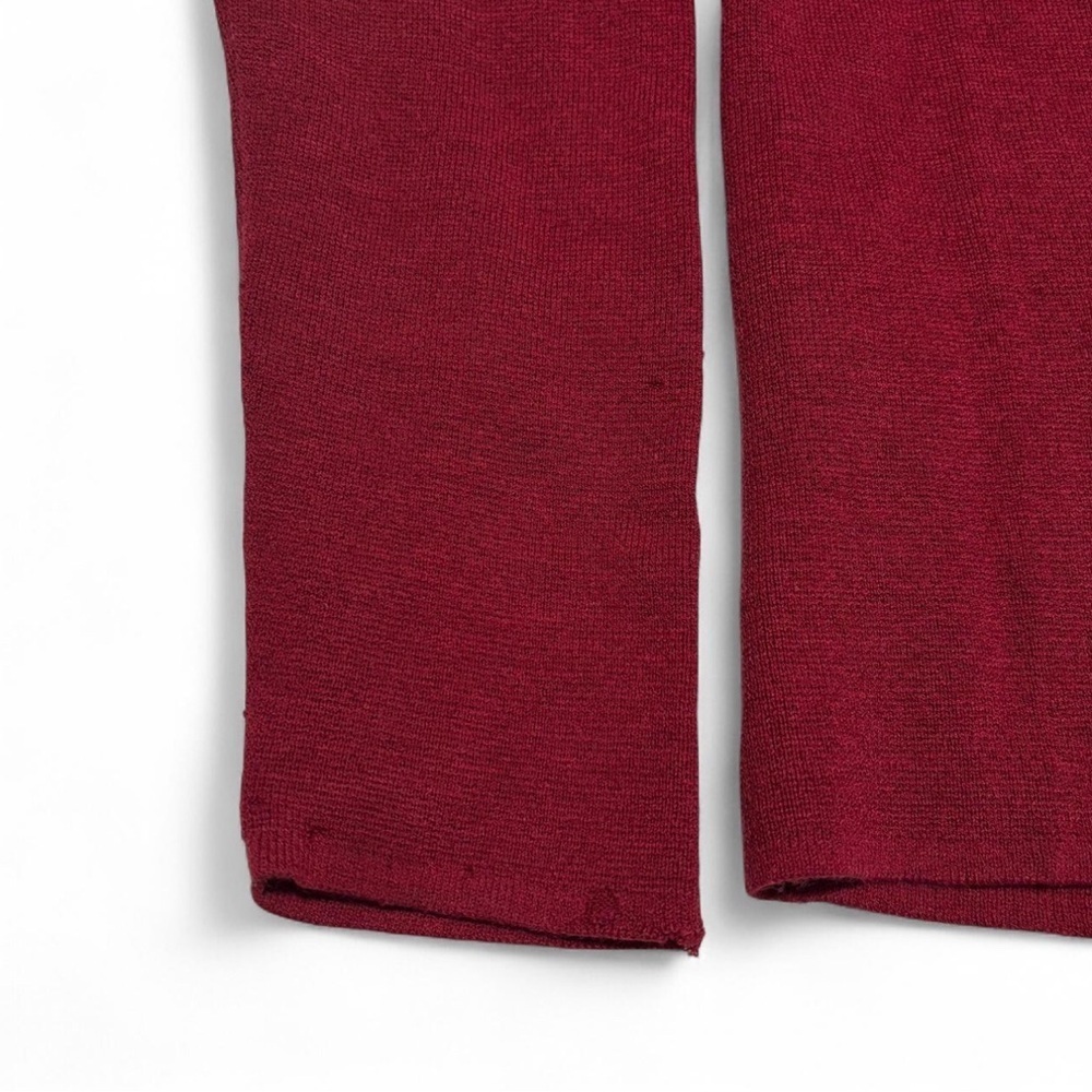 Eileen Fisher Women's Small Wool Drape Collar Knit Cardigan Berry READ - Picture 4 of 7